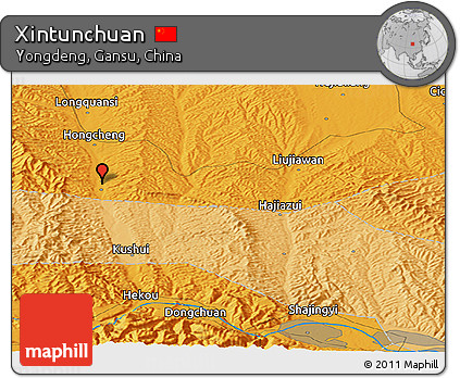 Political Panoramic Map of Xintunchuan
