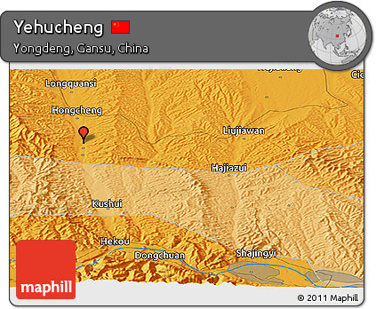 Political Panoramic Map of Yehucheng