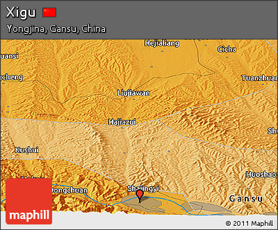 Political Panoramic Map of Xigu