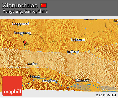 Political Panoramic Map of Xintunchuan