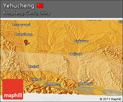 Political Panoramic Map of Yehucheng
