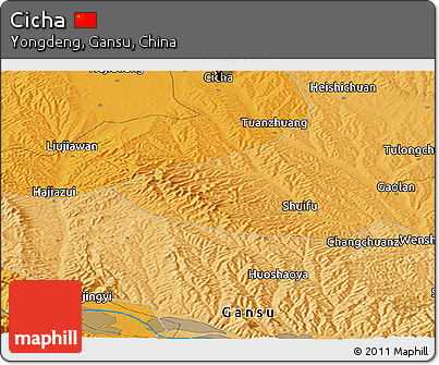Political Panoramic Map of Cicha
