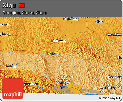 Political Panoramic Map of Xigu