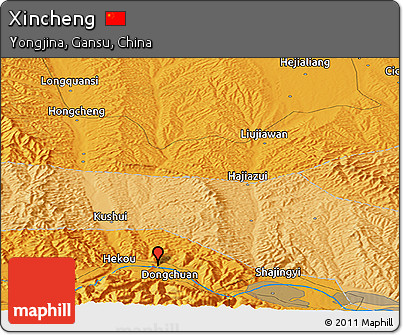 Political Panoramic Map of Xincheng