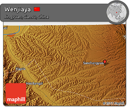 Physical 3D Map of Wenjiaya