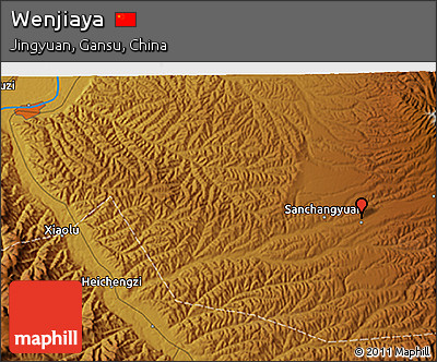 Physical 3D Map of Wenjiaya