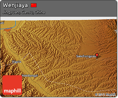 Physical 3D Map of Wenjiaya