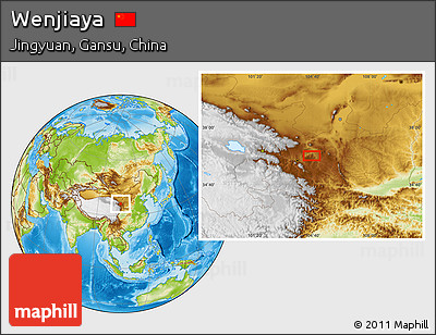 Physical Location Map of Wenjiaya