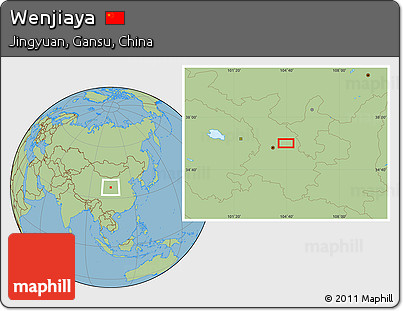 Savanna Style Location Map of Wenjiaya
