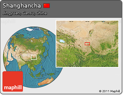 Satellite Location Map of Shanghancha
