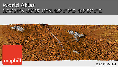 Physical Panoramic Map of the Area around 36° 19' 55" N, 105° 28' 29" E