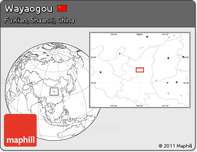 Blank Location Map of Wayaogou
