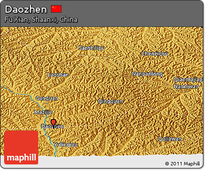 Physical Panoramic Map of Daozhen