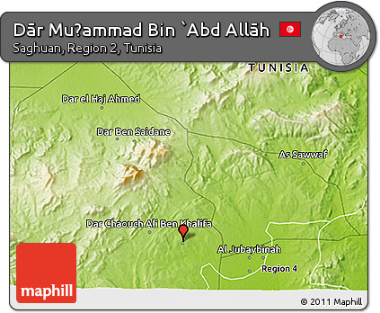 Physical 3D Map of Dār Muḩammad Bin `Abd Allāh