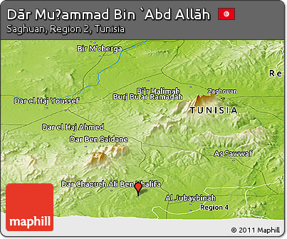 Physical Panoramic Map of Dār Muḩammad Bin `Abd Allāh