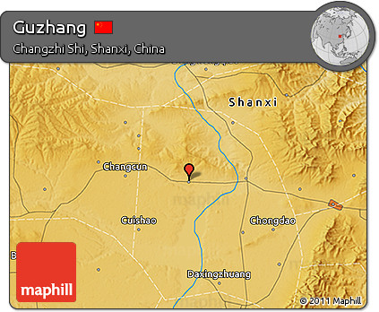 Physical 3D Map of Guzhang