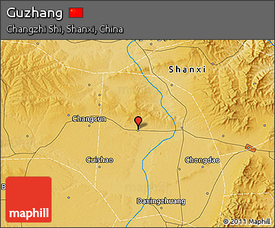 Physical 3D Map of Guzhang