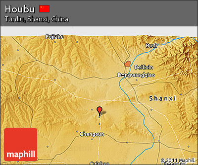 Physical 3D Map of Houbu