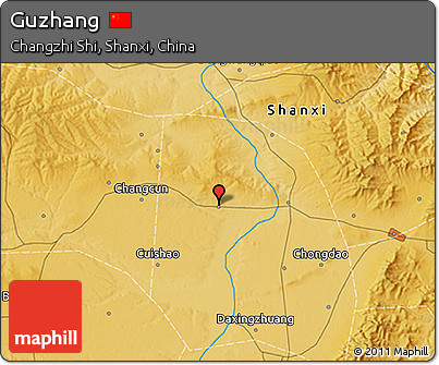 Physical 3D Map of Guzhang
