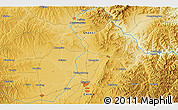 Physical 3D Map of the area around 36° 19' 55" N, 113° 7' 30" E