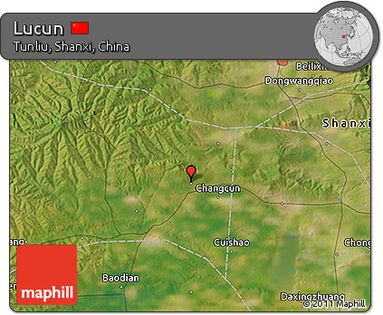 Satellite 3D Map of Lucun