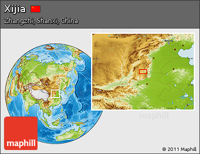 Physical Location Map of Xijia