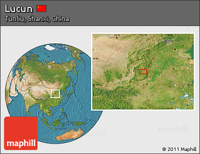 Satellite Location Map of Lucun