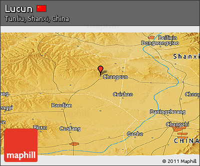 Physical Panoramic Map of Lucun
