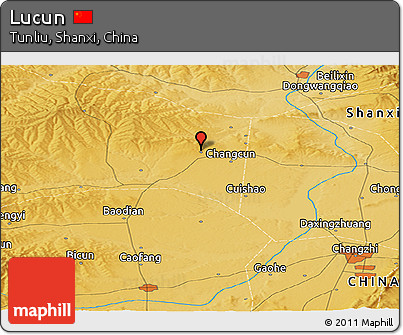 Physical Panoramic Map of Lucun