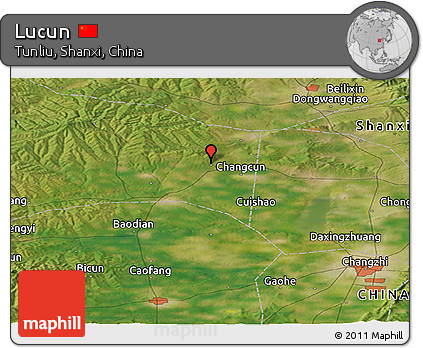 Satellite Panoramic Map of Lucun