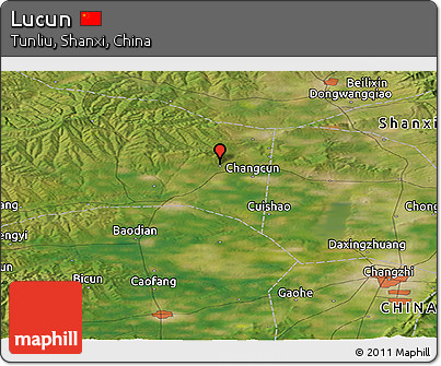 Satellite Panoramic Map of Lucun