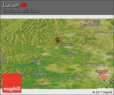 Satellite Panoramic Map of Lucun