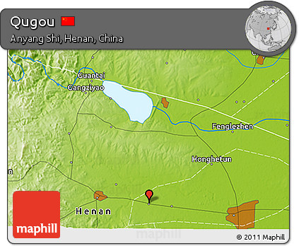 Physical 3D Map of Qugou
