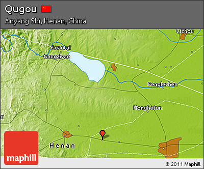 Physical 3D Map of Qugou