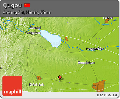 Physical 3D Map of Qugou
