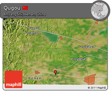 Satellite 3D Map of Qugou