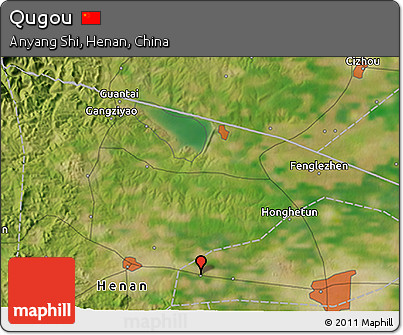 Satellite 3D Map of Qugou