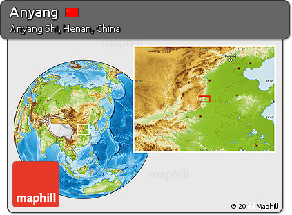 Physical Location Map of Anyang