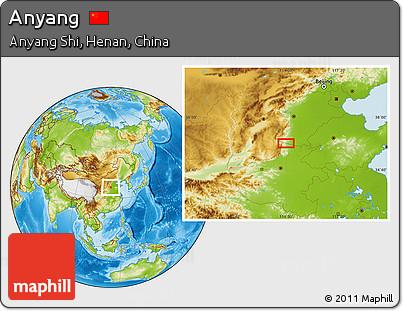 Physical Location Map of Anyang