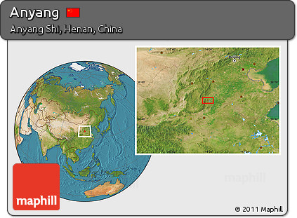 Satellite Location Map of Anyang