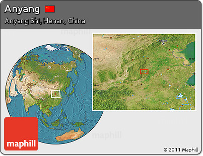 Satellite Location Map of Anyang