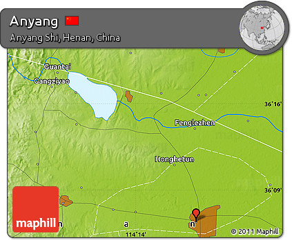 Physical Map of Anyang