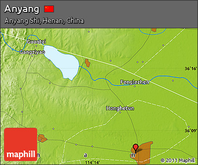 Physical Map of Anyang