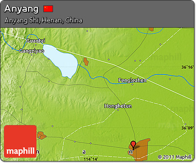 Physical Map of Anyang