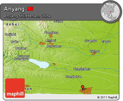 Physical Panoramic Map of Anyang