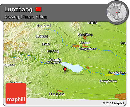 Physical Panoramic Map of Lunzhang