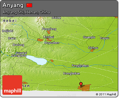 Physical Panoramic Map of Anyang