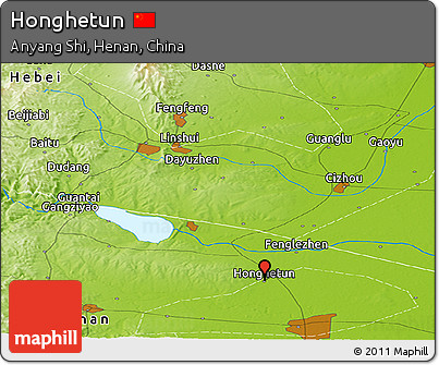 Physical Panoramic Map of Honghetun