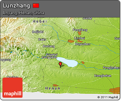 Physical Panoramic Map of Lunzhang