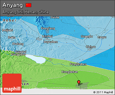Political Panoramic Map of Anyang